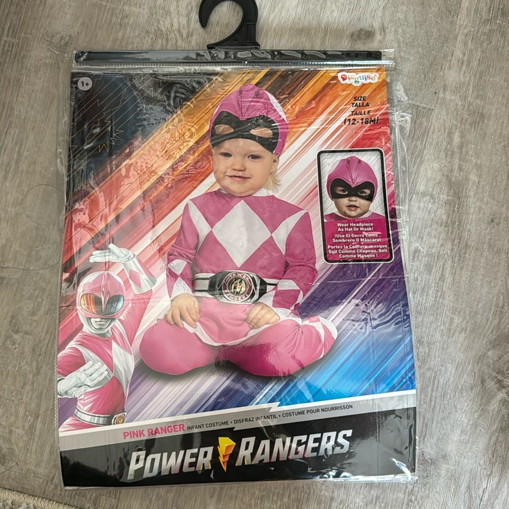 Infant pink power ranger costume 12-18 months